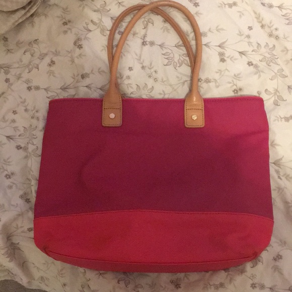 Tory Burch Jaden Canvas Leather Handle Tote - Picture 2 of 13